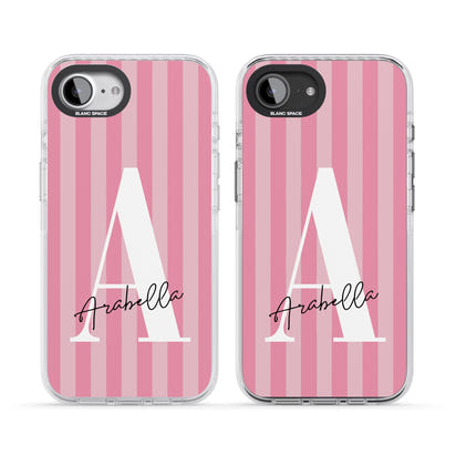 Personalised Pink Stripes Initial