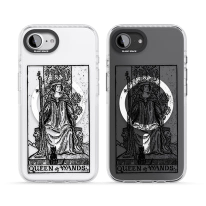 Personalisierte Tarotkarte „Königin der Stäbe“ (transparent)