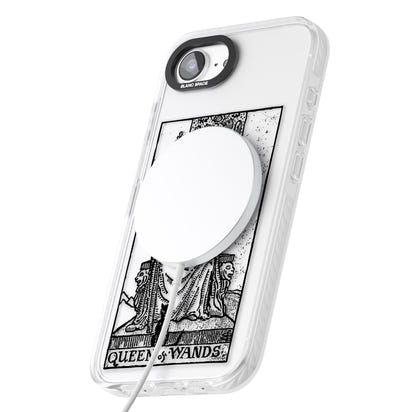 Personalisierte Tarotkarte „Königin der Stäbe“ (transparent)