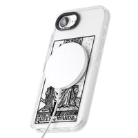 Personalisierte Tarotkarte „Königin der Stäbe“ (transparent)