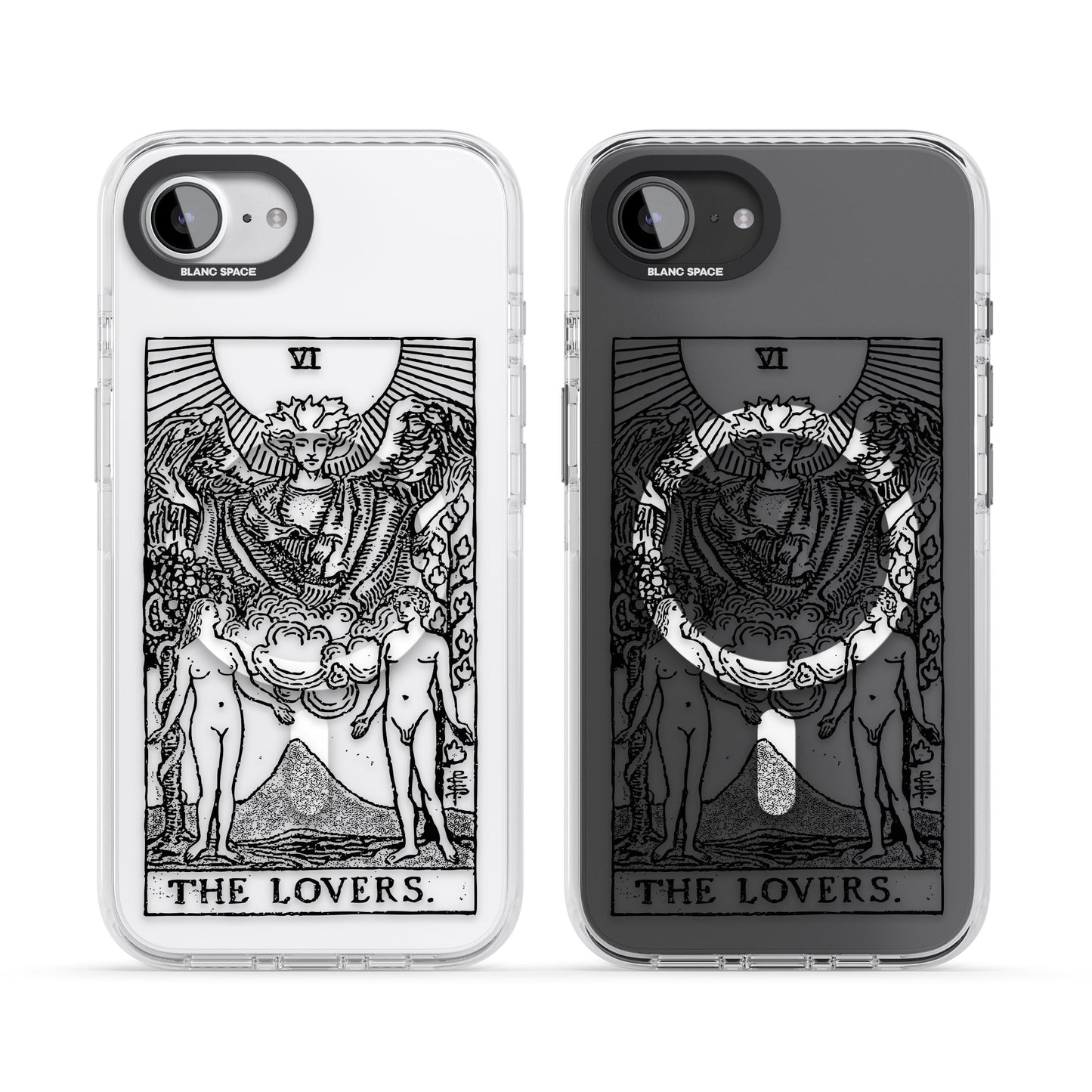 Personalisierte Tarotkarte „Die Liebenden“ (Transparent)