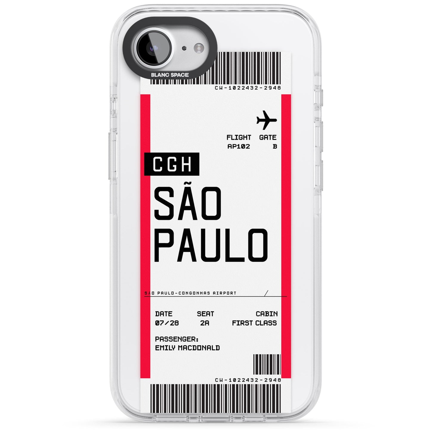 Personalisierte Bordkarte für São Paulo