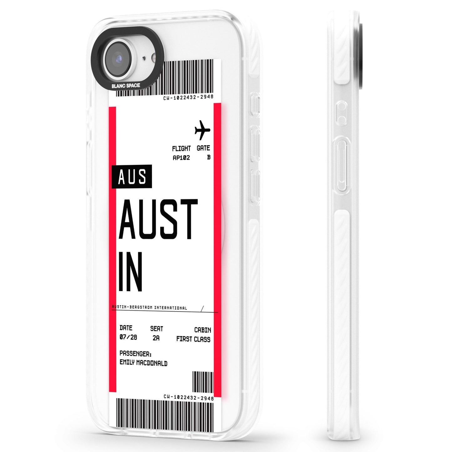 Personalised Austin Boarding Pass