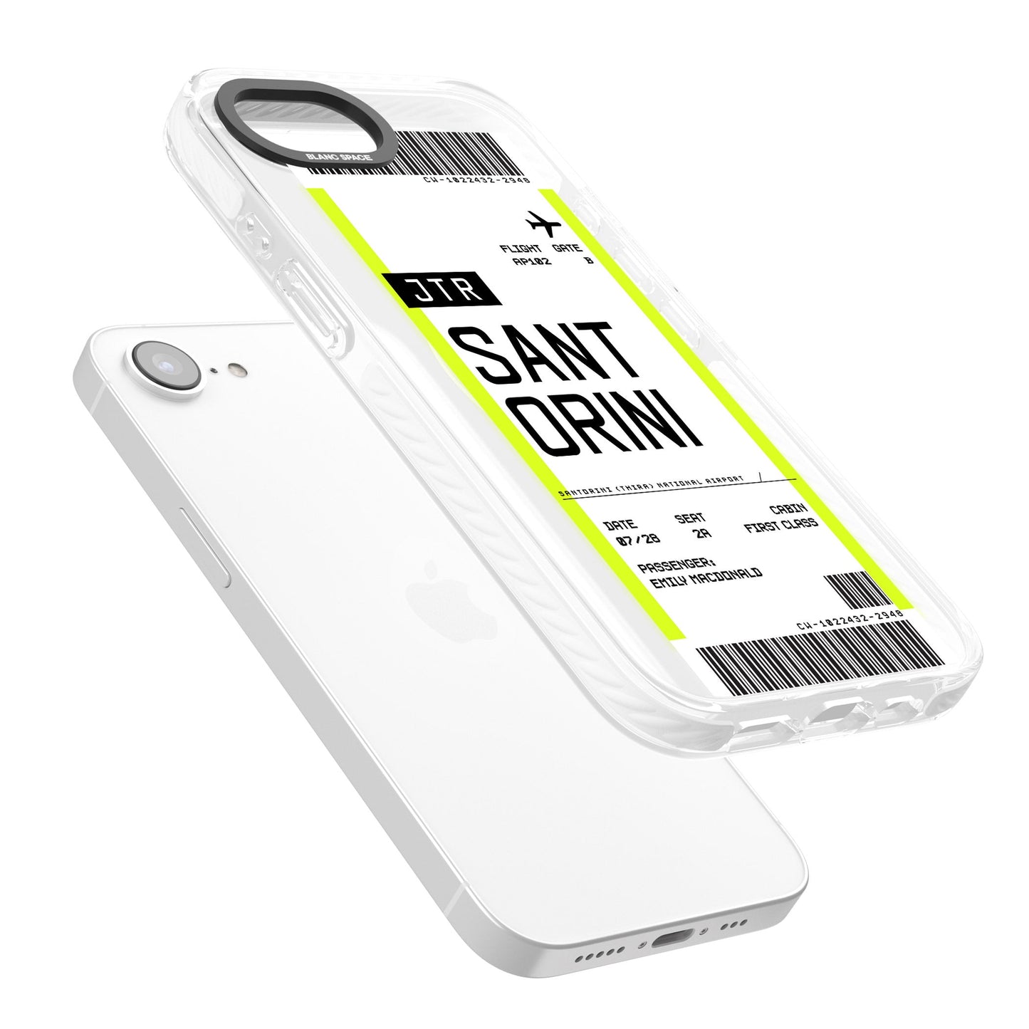 Personalisierte Bordkarte für Santorini