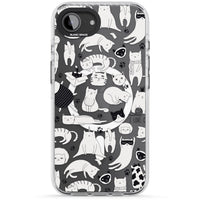 Cartoon Cat Collage Black & White