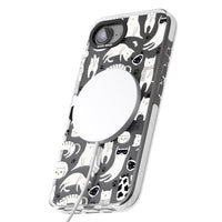 Cartoon Cat Collage Black & White