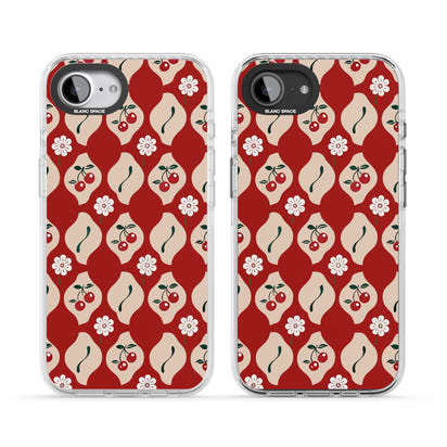 Vintage Cherry Diamond Pattern