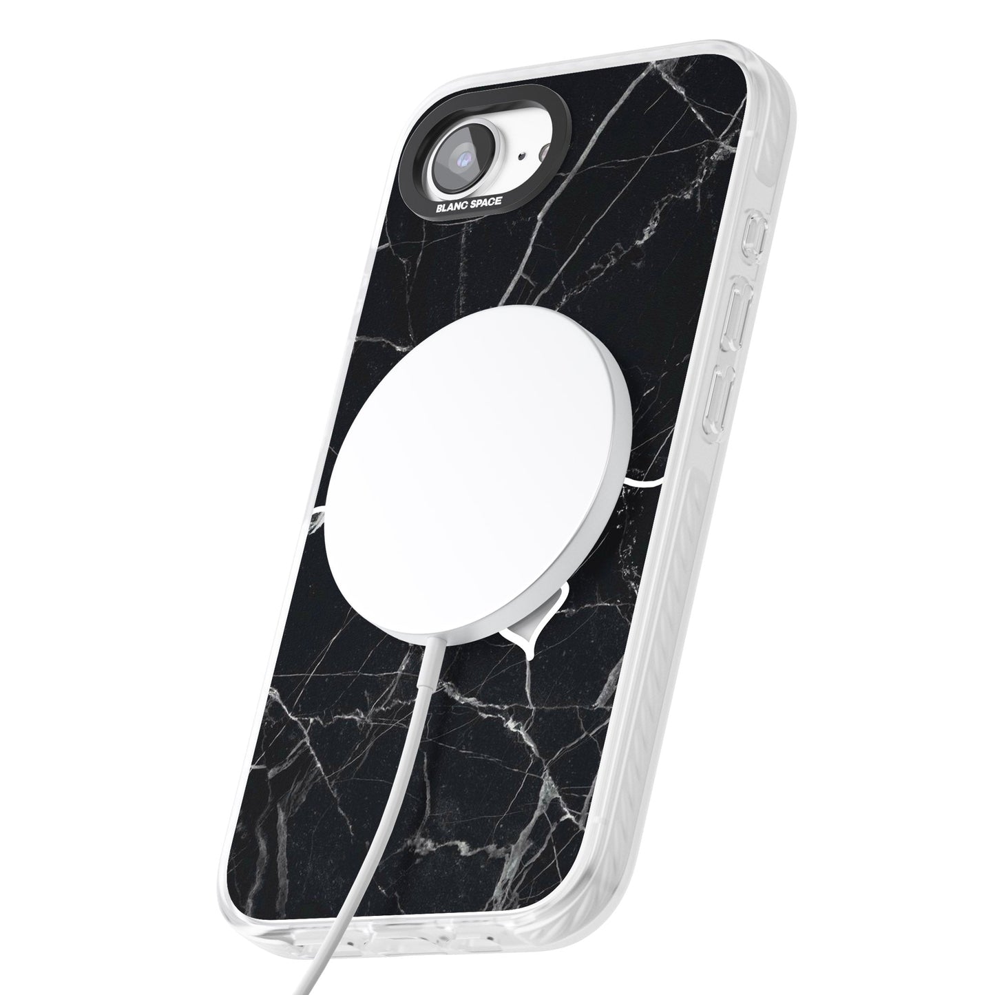 Personalised Black Marble Heart