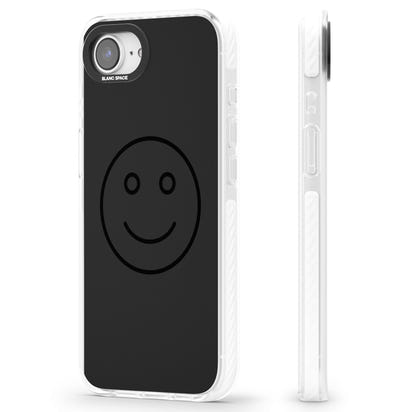 Visage souriant sombre