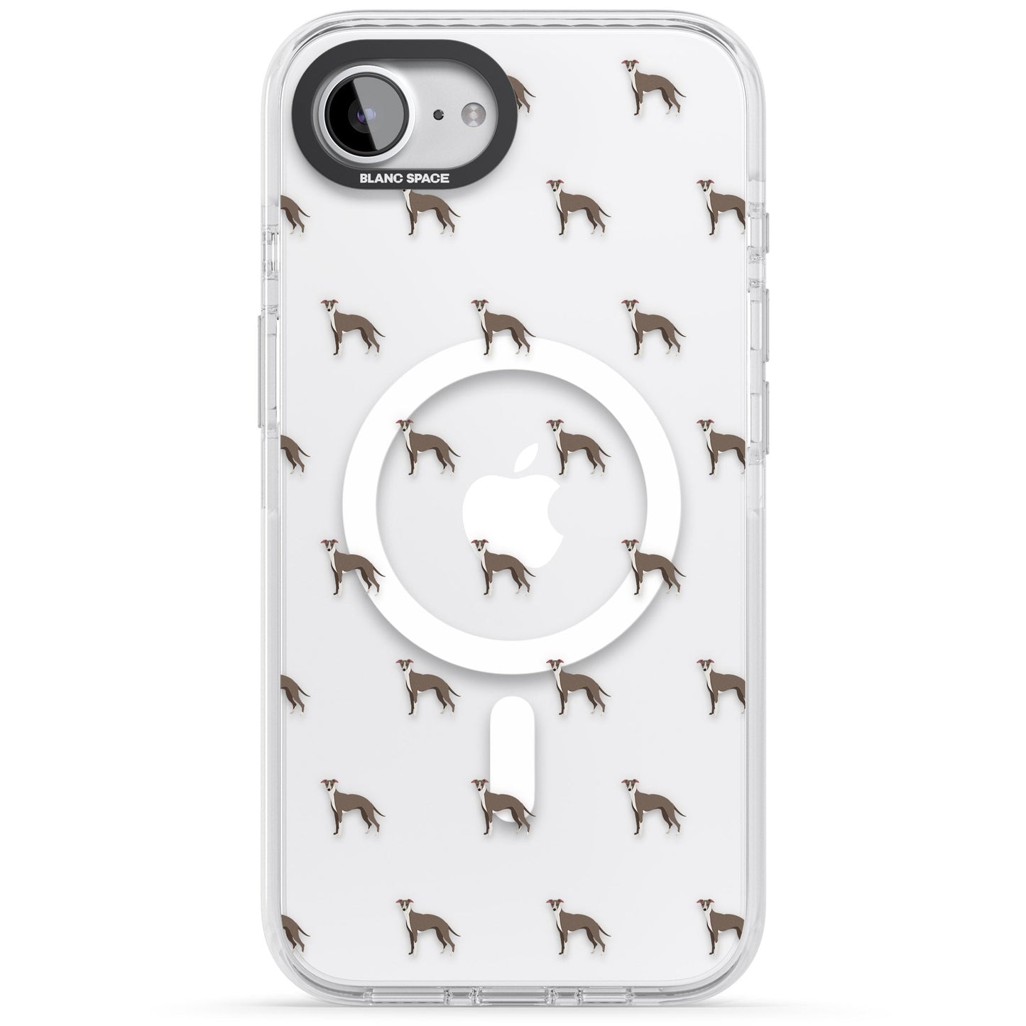 Motif de chien whippet transparent