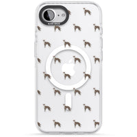 Motif de chien whippet transparent