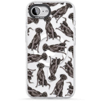 Black Labrador Watercolor Pattern