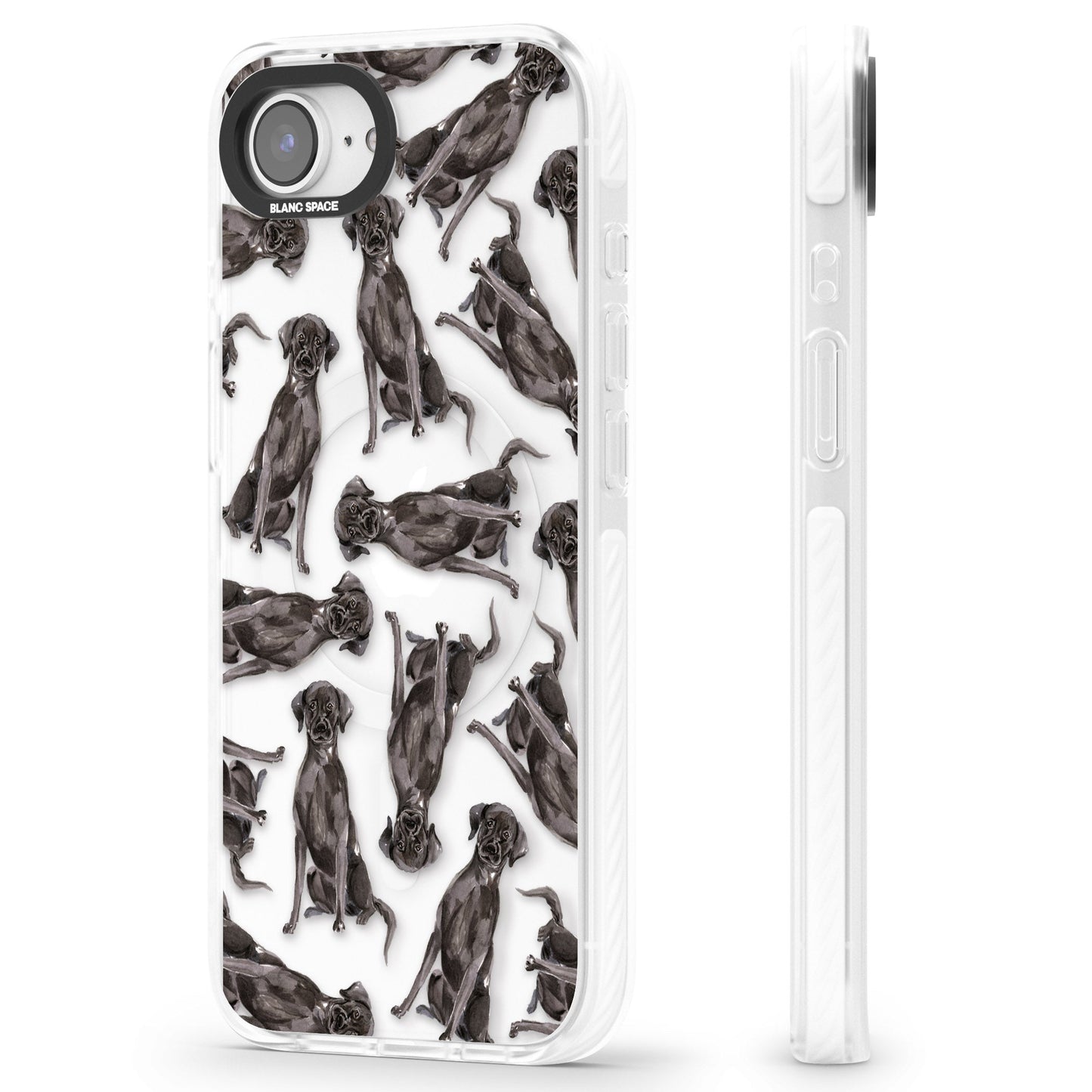 Black Labrador Watercolor Pattern