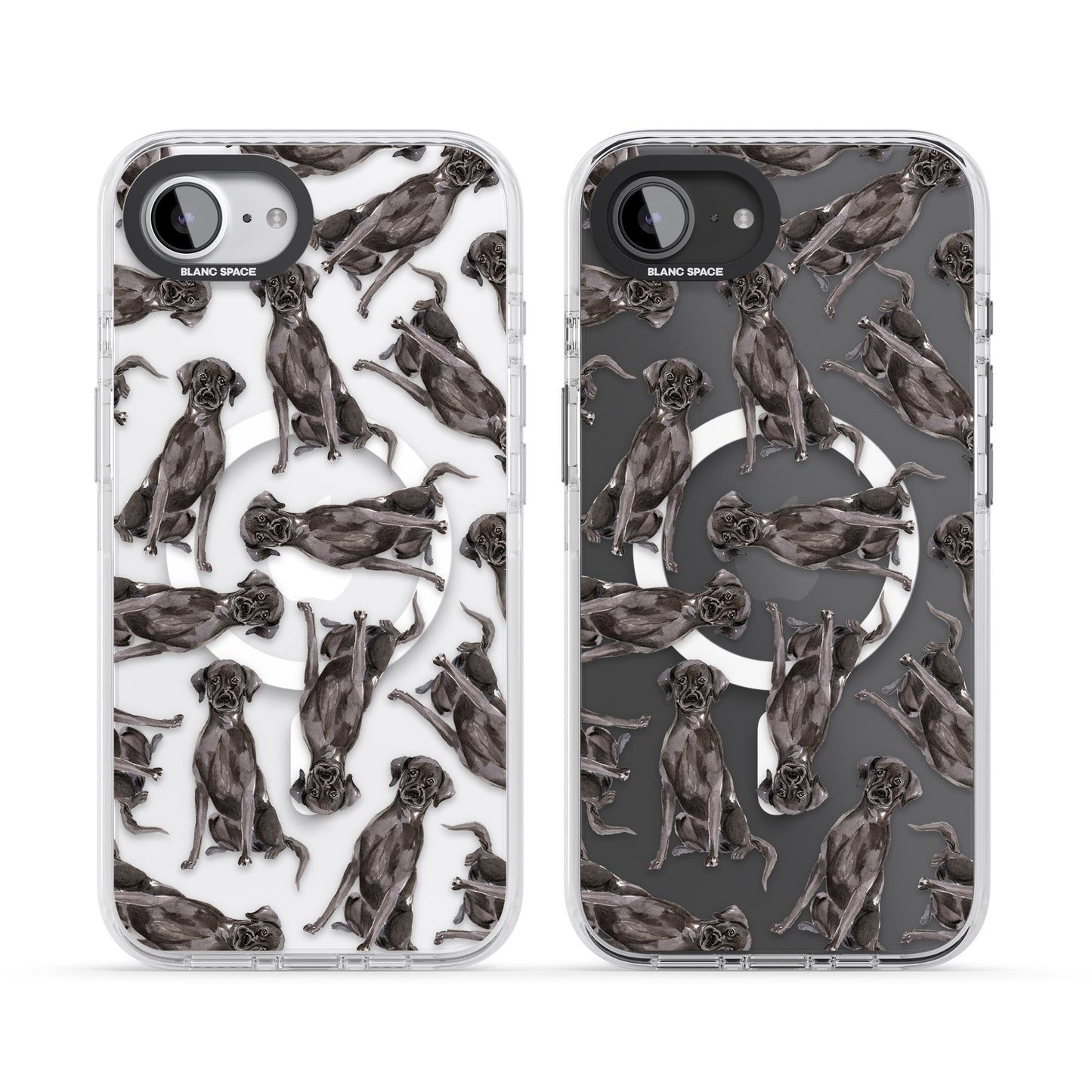 Black Labrador Watercolor Pattern