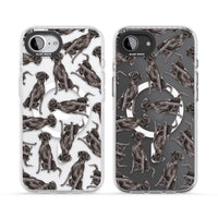 Black Labrador Watercolor Pattern