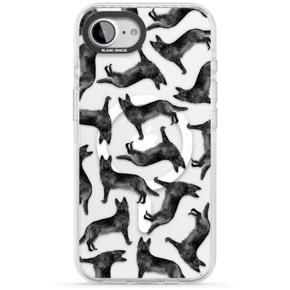 German Shepherd Pattern Black