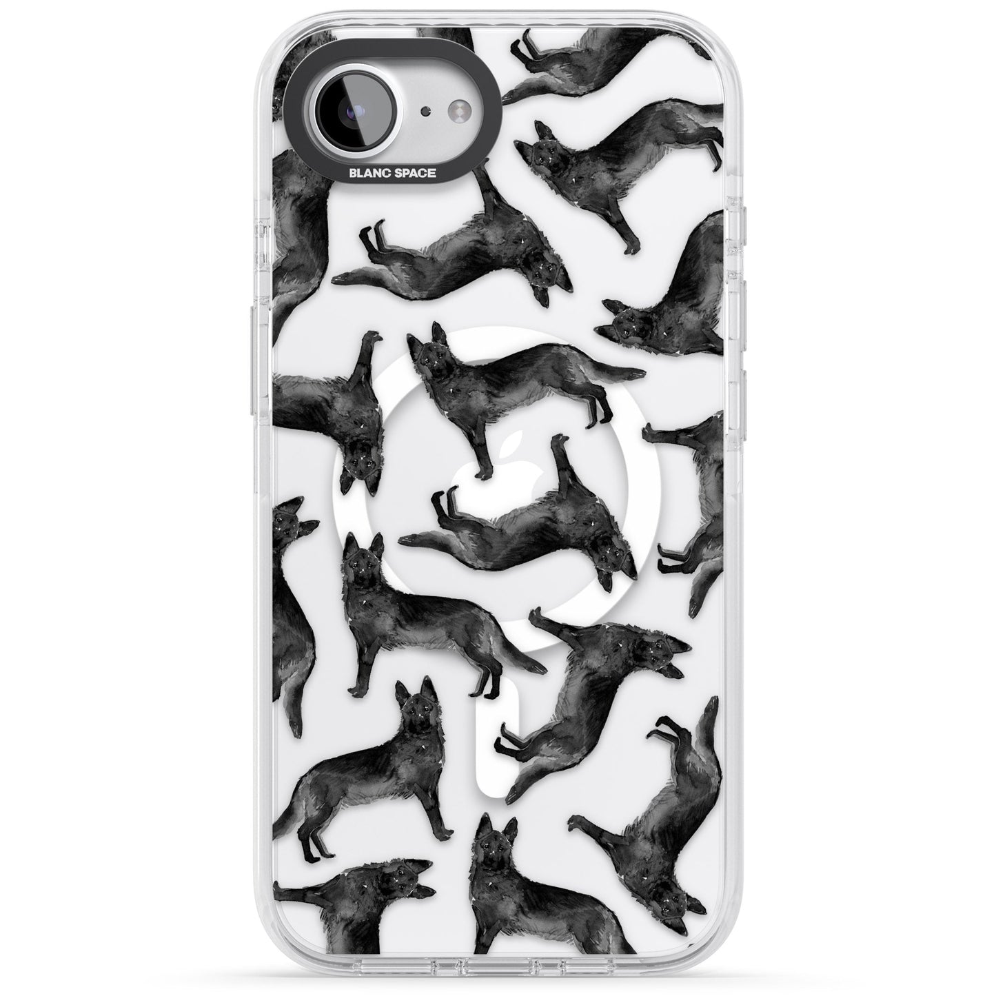 German Shepherd Pattern Black