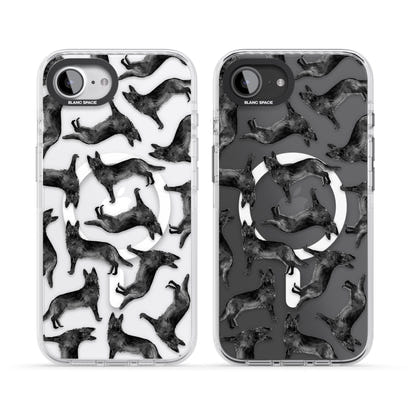 German Shepherd Pattern Black