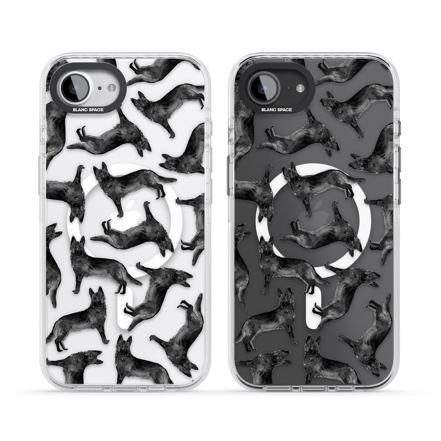 German Shepherd Pattern Black