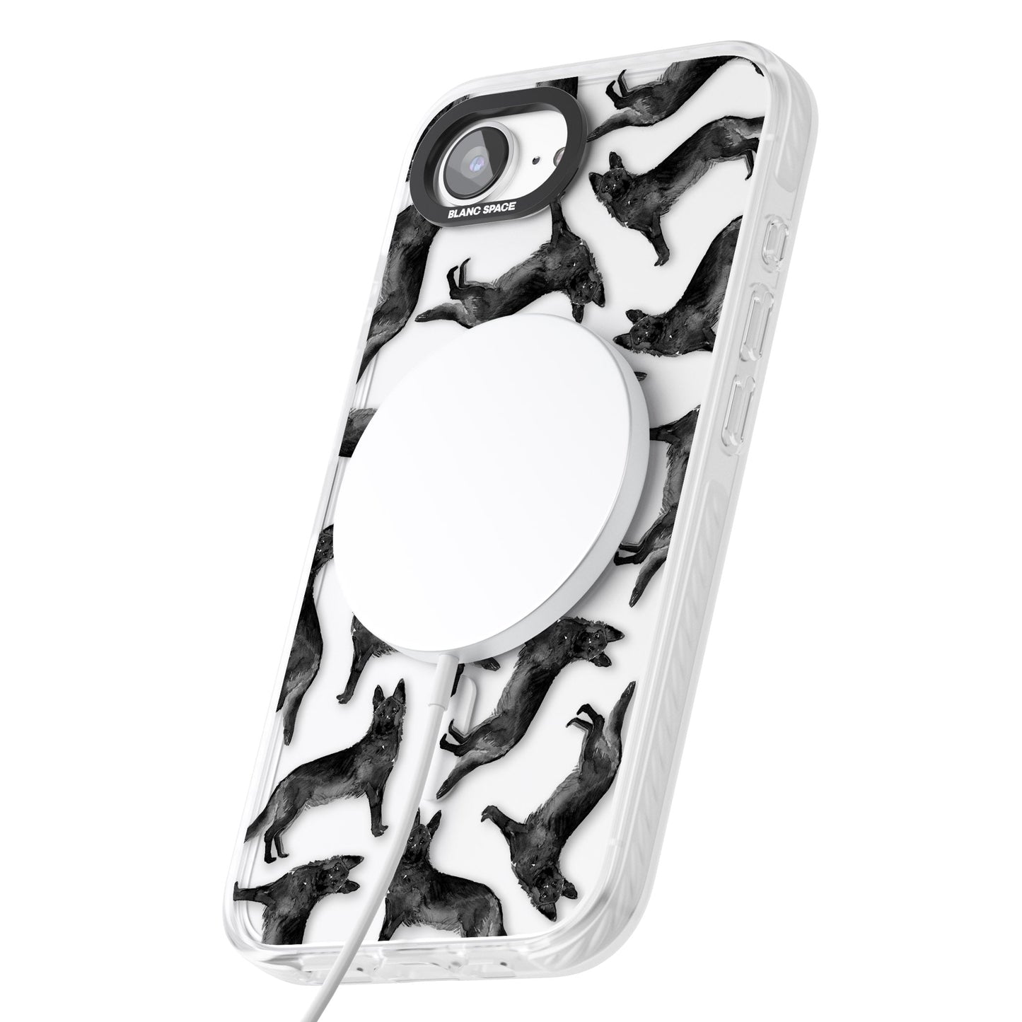 German Shepherd Pattern Black