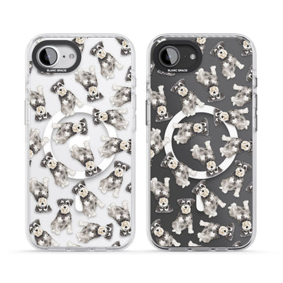 Aquarellzeichnung eines Zwergschnauzers