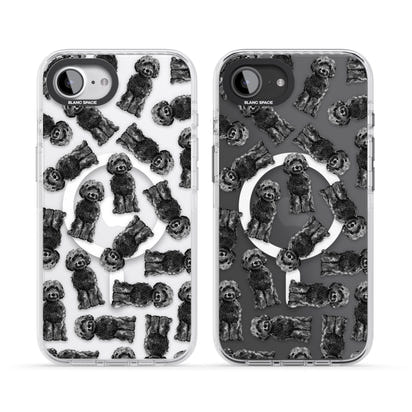 Black Cockapoo Watercolor