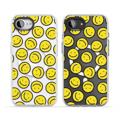 Motif de visage souriant