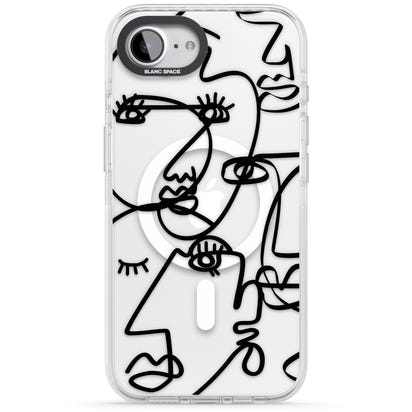 Abstract Line Art Black Clear