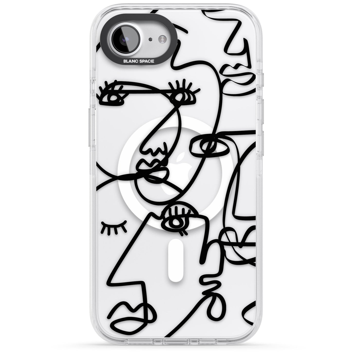 Abstract Line Art Black Clear