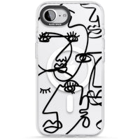 Abstract Line Art Black Clear