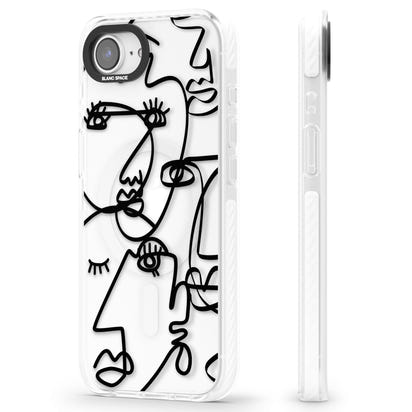 Abstract Line Art Black Clear