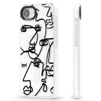 Abstract Line Art Black Clear