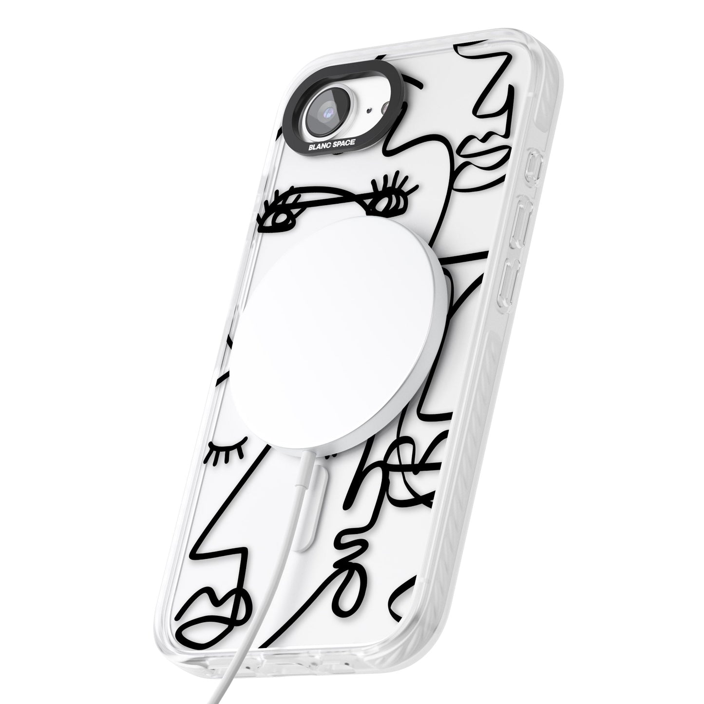 Abstract Line Art Black Clear