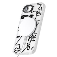 Abstract Line Art Black Clear