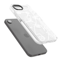 Abstract Line Art White Clear