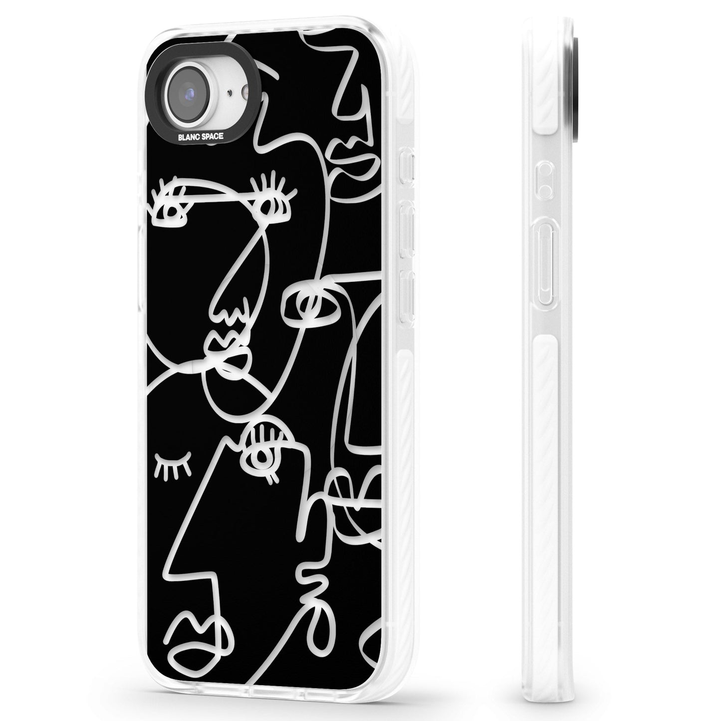 Abstract Line Art Clear Black