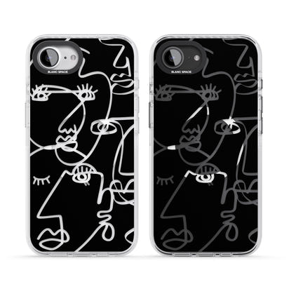 Abstract Line Art Clear Black