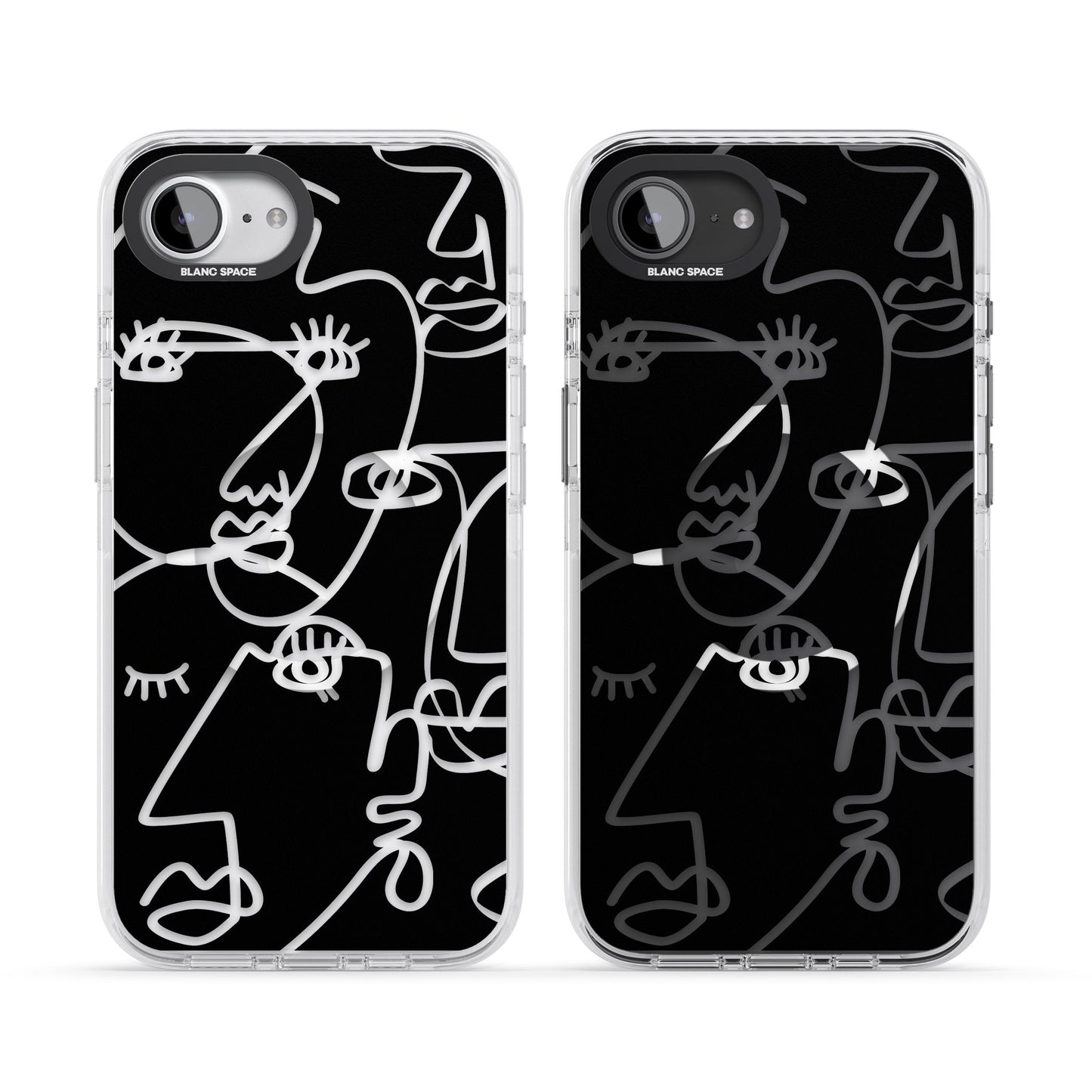 Abstract Line Art Clear Black