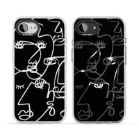 Abstract Line Art Clear Black