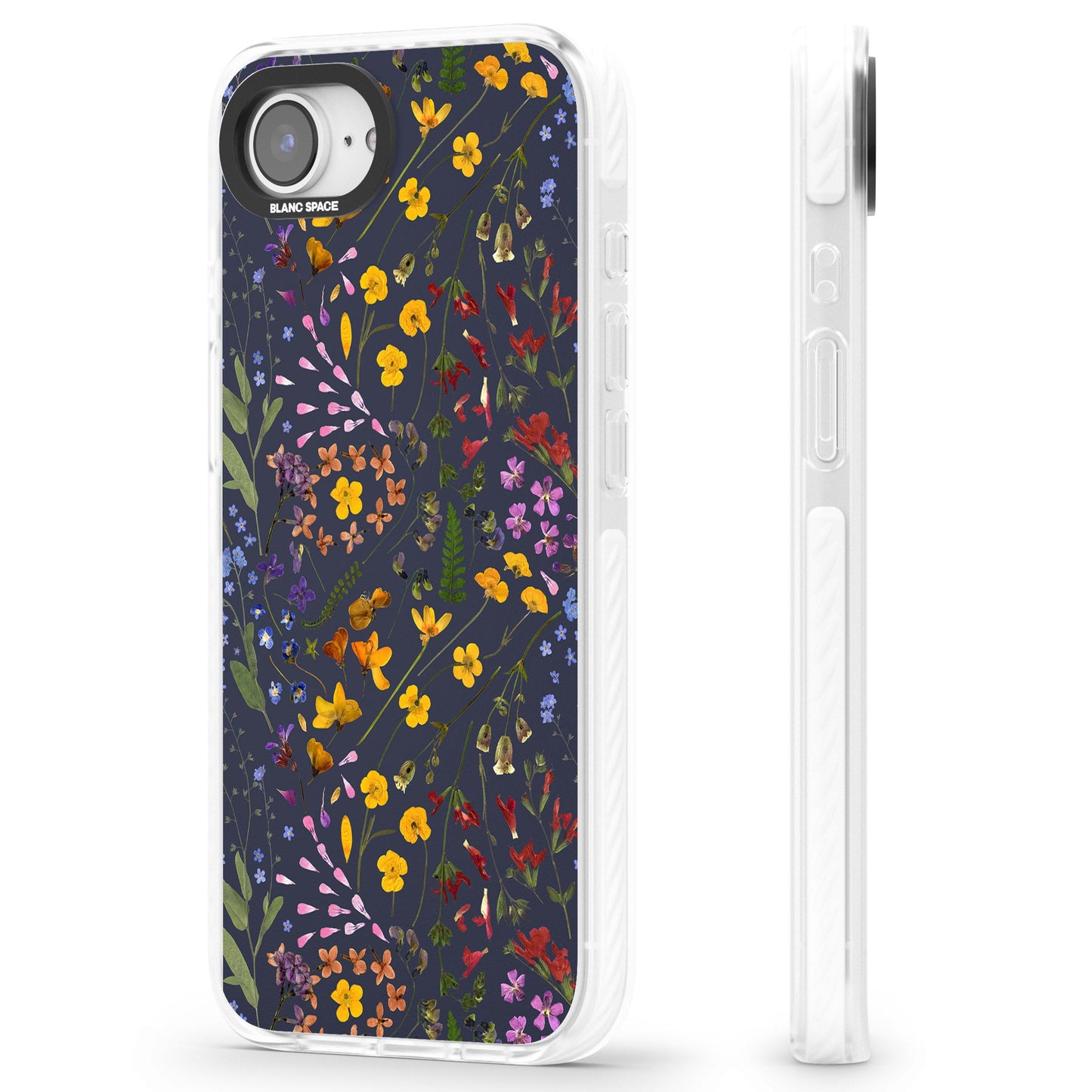 Grappe de feuilles de fleurs sauvages bleu marine