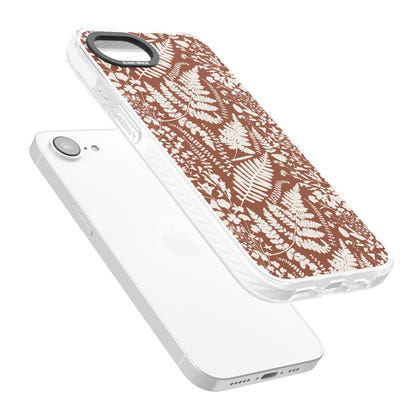 Fleurs sauvages et fougères sur terre cuite