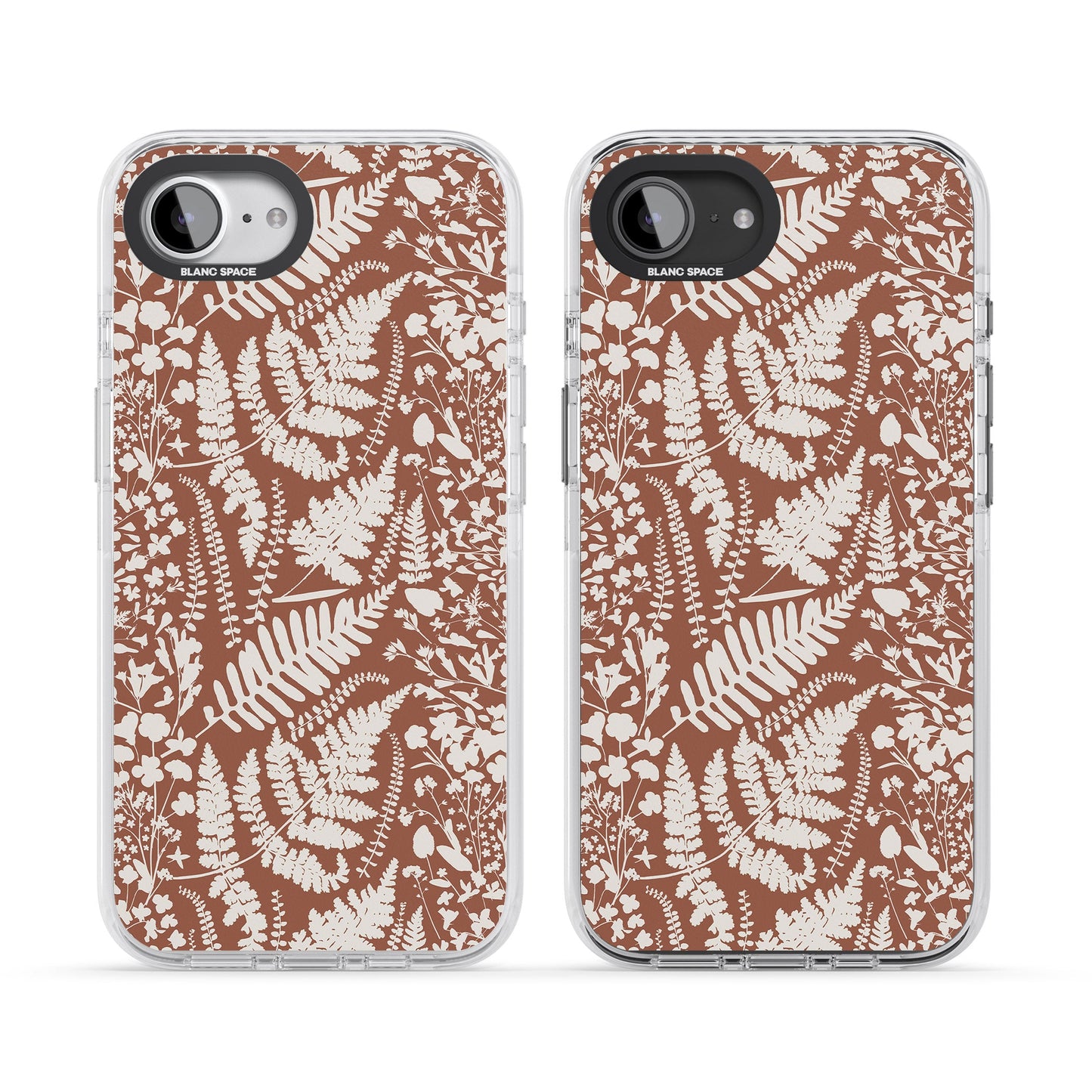 Fleurs sauvages et fougères sur terre cuite