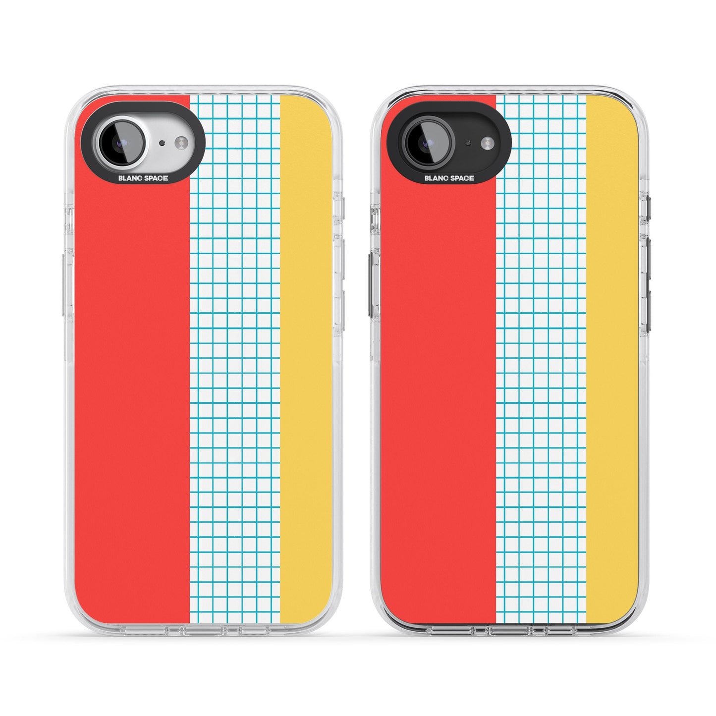 Grille abstraite rouge, bleue, jaune