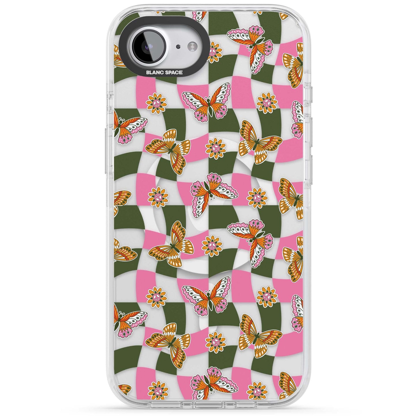 Wavy Butterfly Checked Pattern