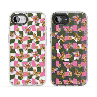 Wavy Butterfly Checked Pattern