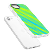 Neon Lime & Turquoise Houndstooth