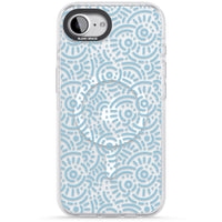 Motif rétro bleu clair