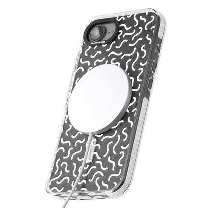 Schwarz-weißes Wellenmuster