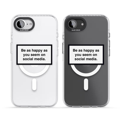 Heureux sur les réseaux sociaux