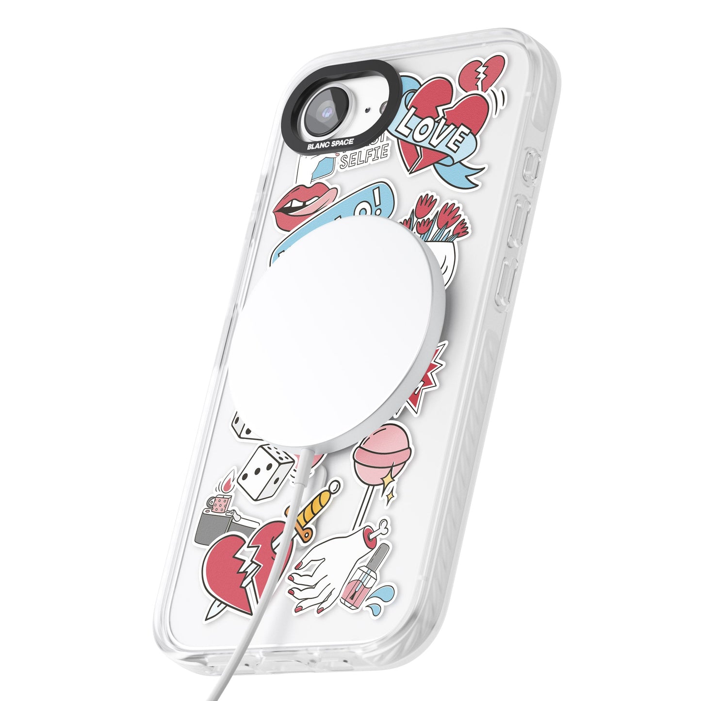 Autocollants Crâne et Fleurs